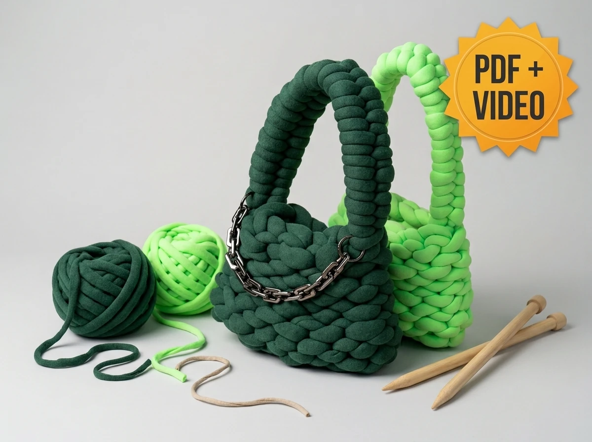 Chunky Bag Knit crochet bag pattern