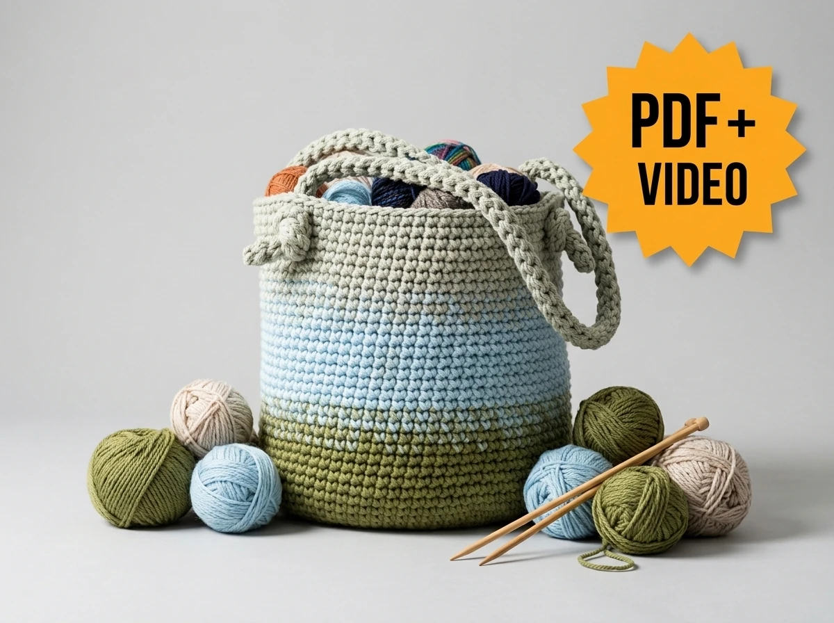 Cutie Utility Bucket Bag crochet bag pattern