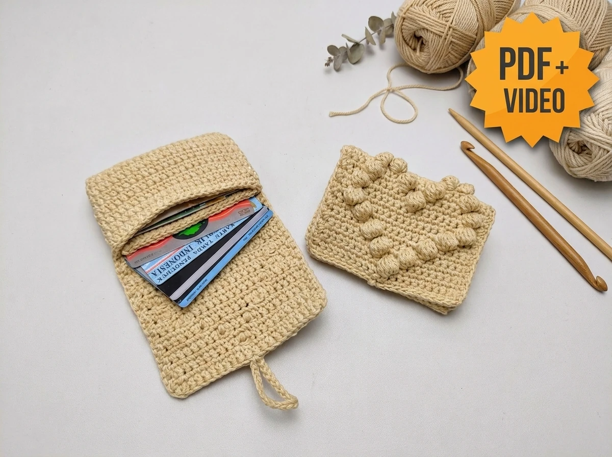 Heart Card Holder crochet bag pattern