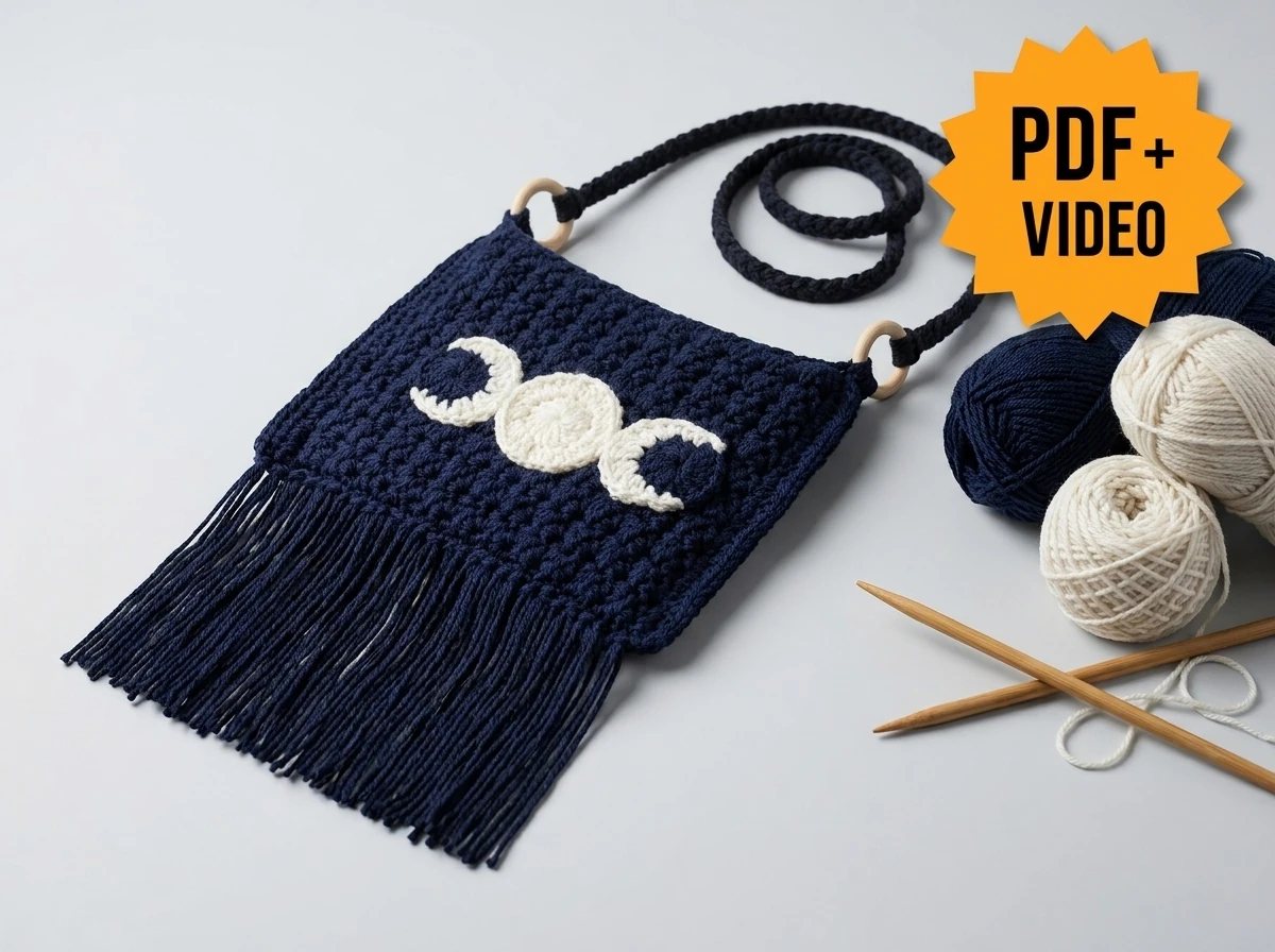Triple Moon Bag crochet bag pattern